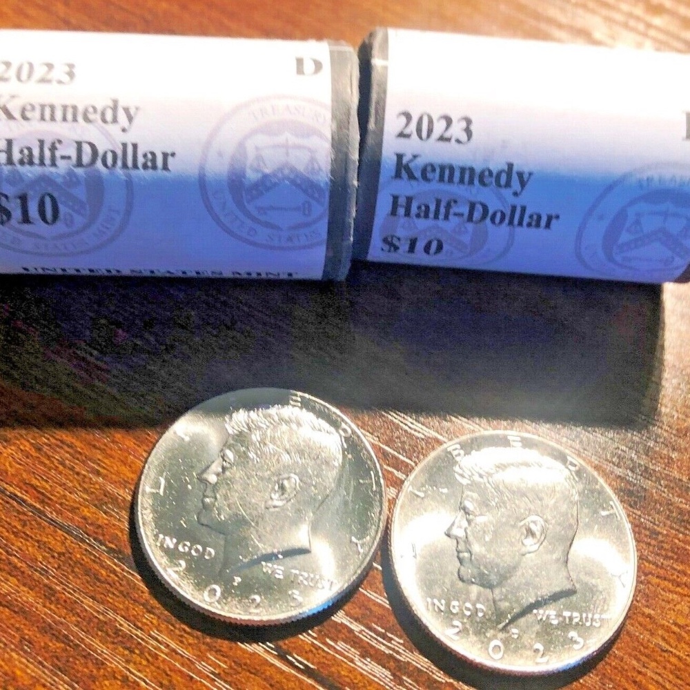 2023 P&D Kennedy Half Dollar Four 4 Coins Set From Us Mint Rolls First Day Uncir
